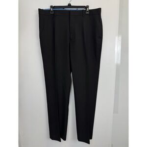 Axist Men's 36X32 Black Dress Pants Flat Front Straight‎ Leg